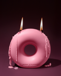 Pink Donut Candle
