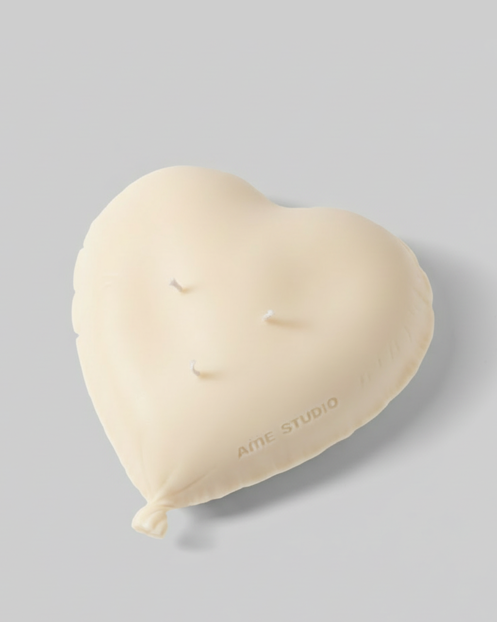 Creamy White Heart Candle