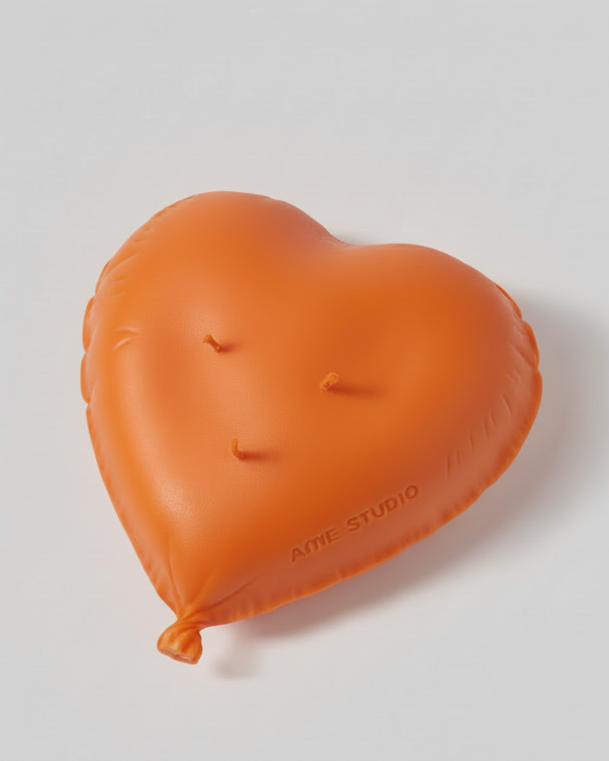 Warm Orange Heart Candle