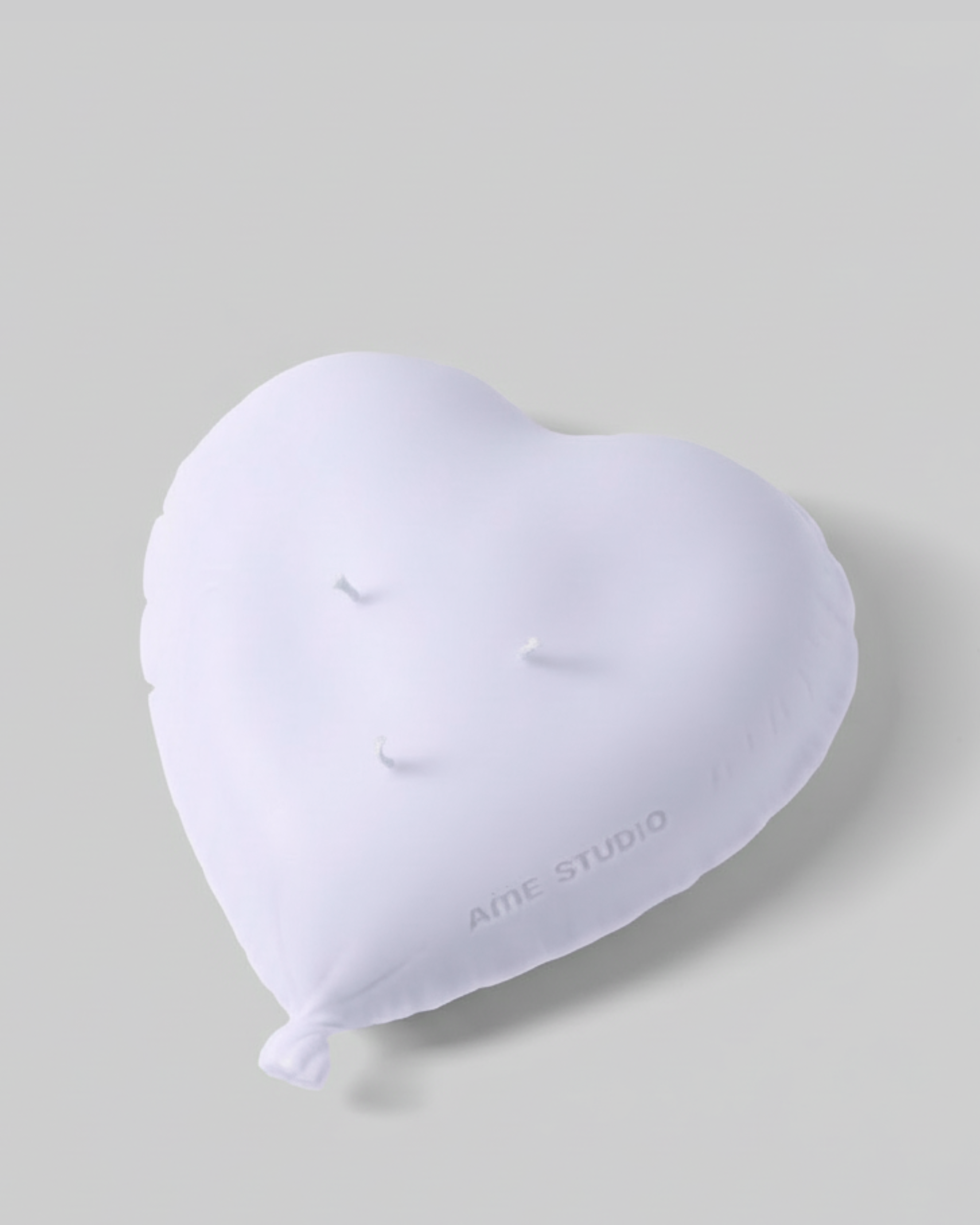 Soft Gray Heart Candle