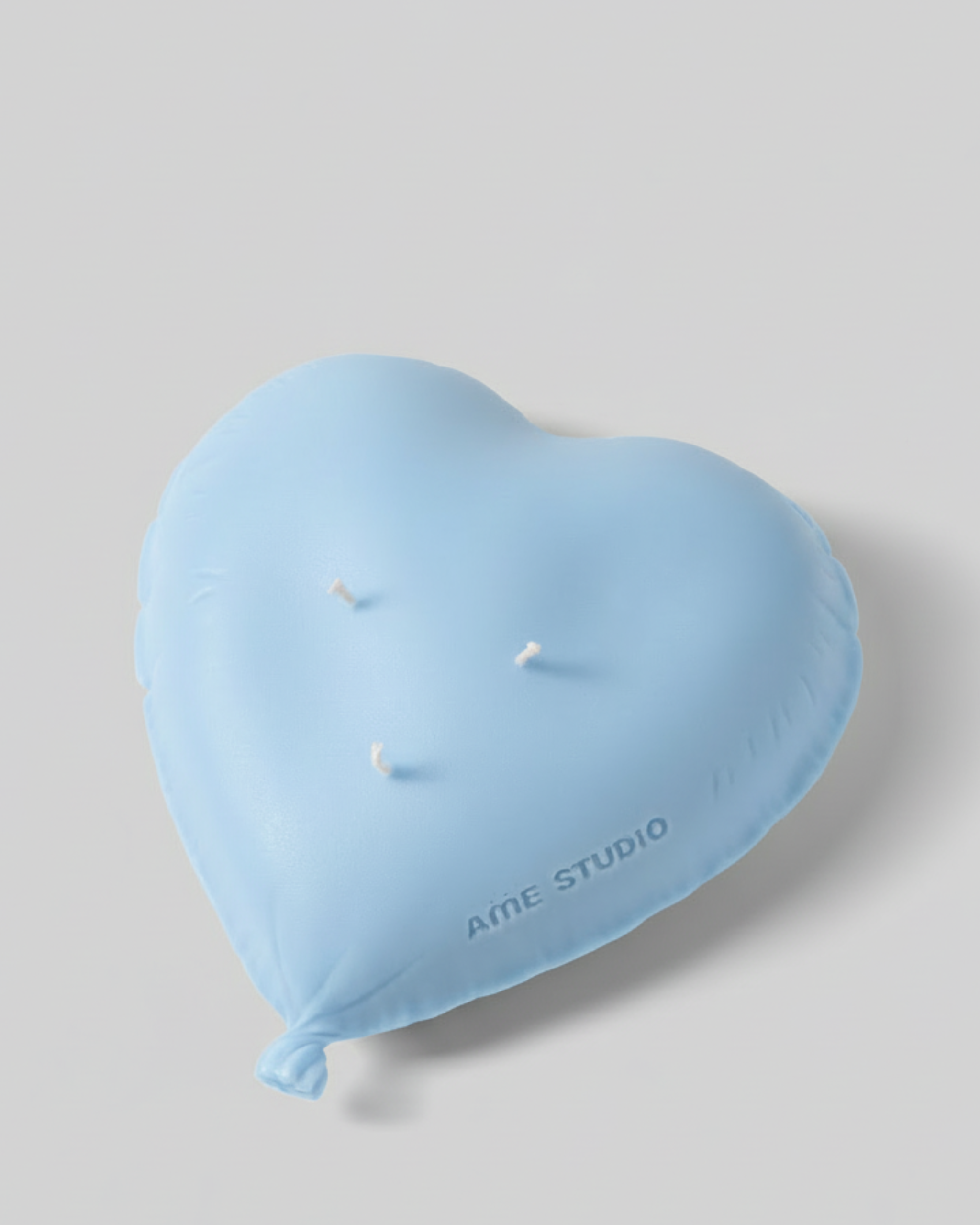 Soft Blue Heart Candle