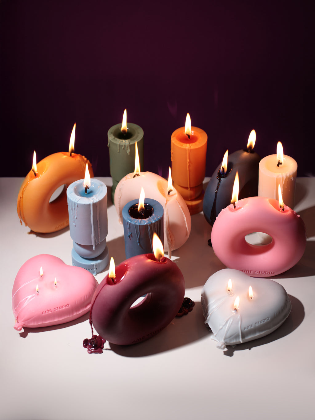 Pink Donut Candle