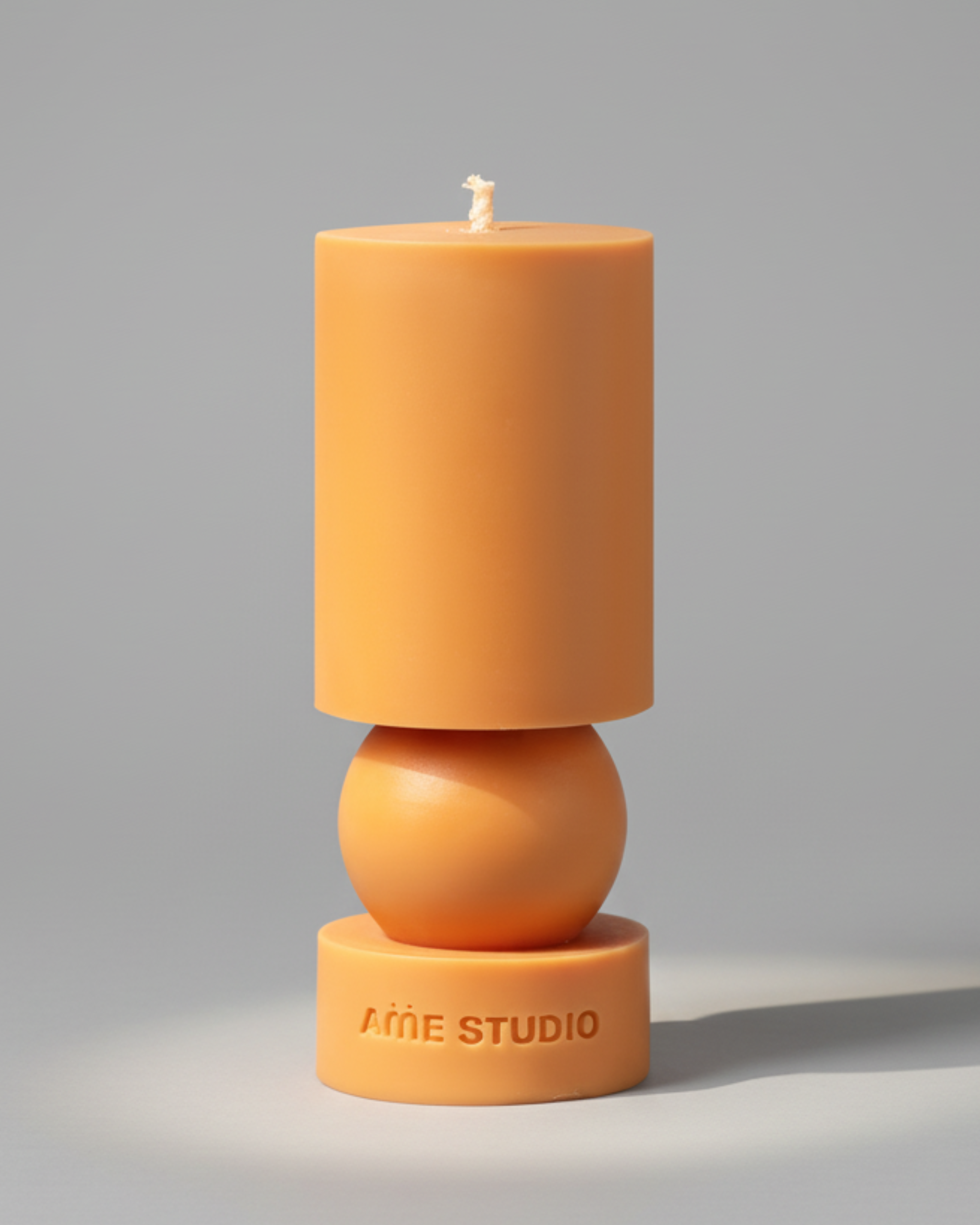 Orange Geometric Candle
